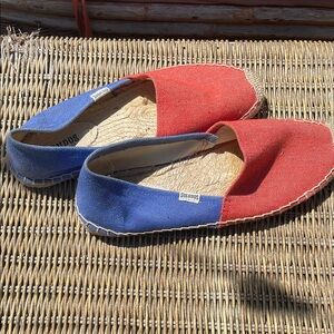 Soludos Women's Red and Blue Espadrilles Slip On